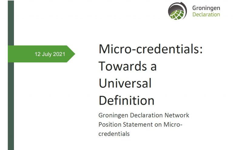 Read more about the article Groningen Declaration Network Position Statement on Microcredentials
