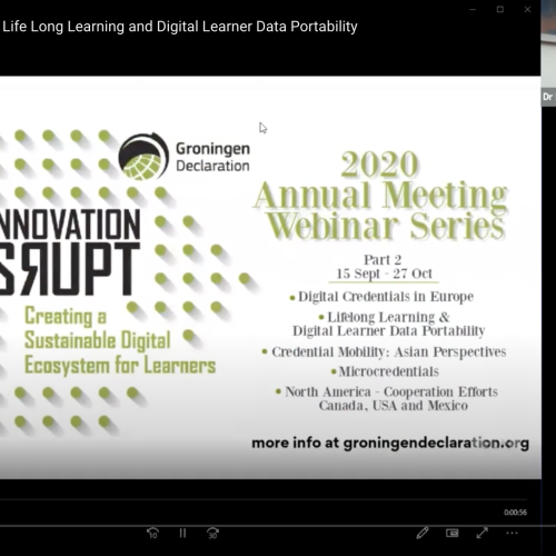 Webinar 7, Life Long Learning and Digital Learner Data Portability